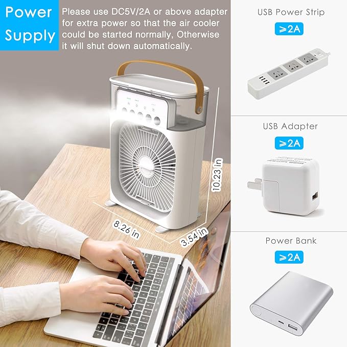 2-in-1 Personal Air Cooler & Humidifier!