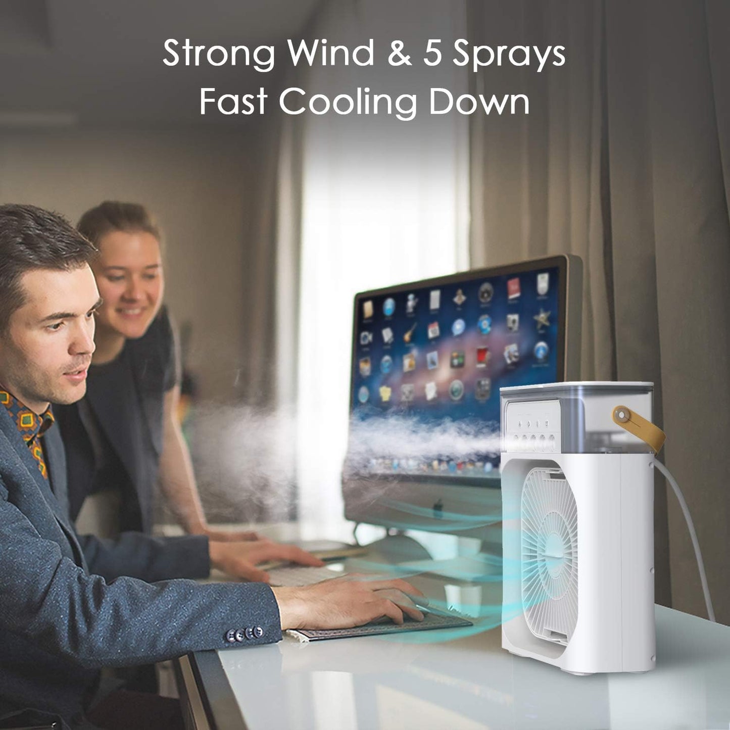 2-in-1 Personal Air Cooler & Humidifier!