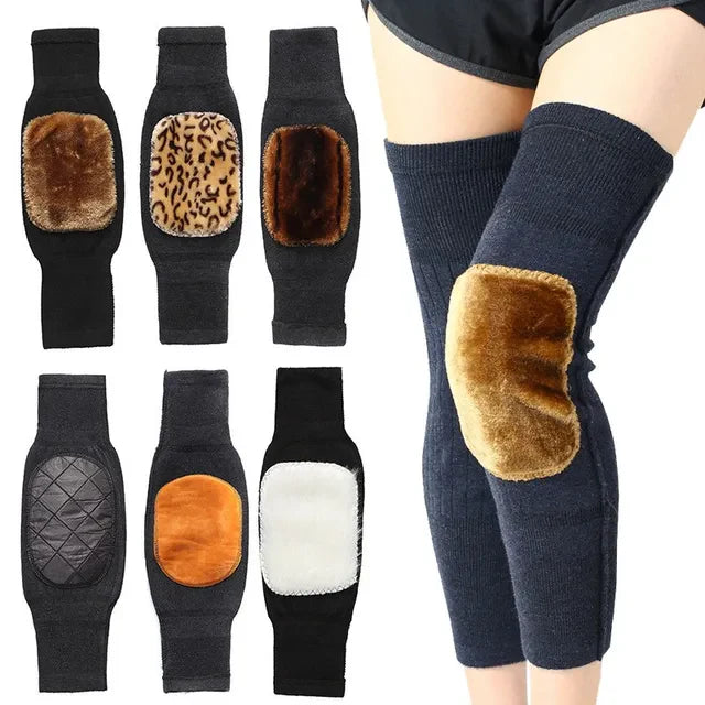 2pcs Cashmere Leg Warmer Thick Warm Wool Kneepad for Women Men Old People