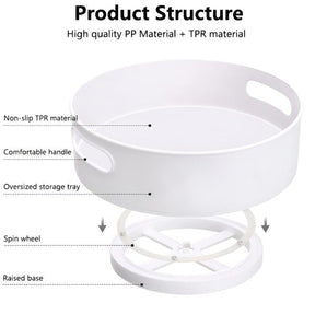 360 Degree Rotating Revolving Storage Tray | Kitchen, Bathroom Organizer Tray