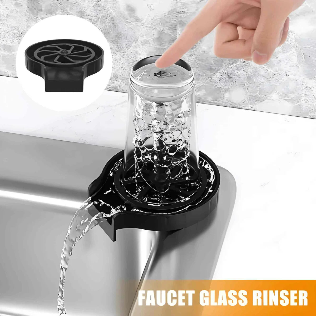 Automatic Cup Washer Kitchen Sink Glass Rinser