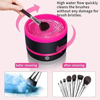 Makeup & Paint Brush Cleaner Machine – Electric (random Color)